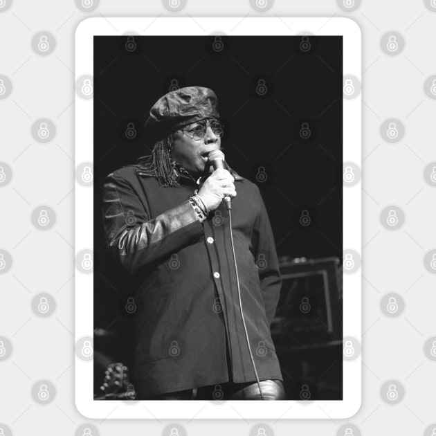 Rick James BW Photograph Sticker by Concert Photos